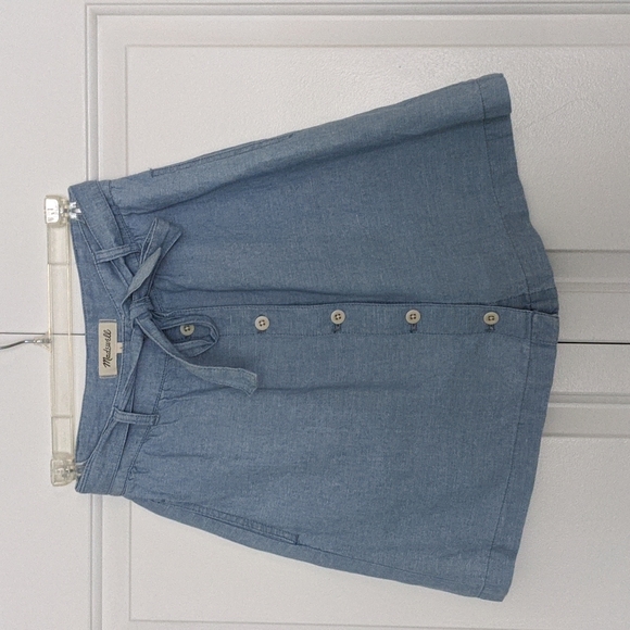 Madewell Chambray Button Down Skirt - Picture 1 of 5